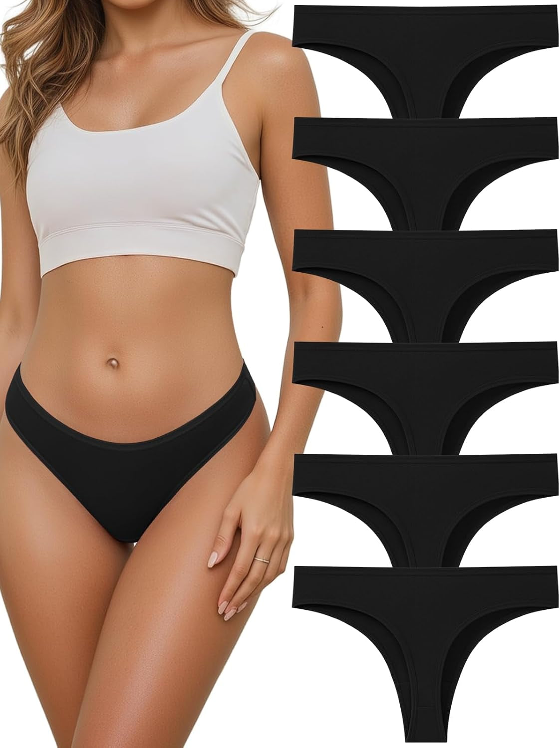 Tag-free seamless thong underwear for everyday comfort