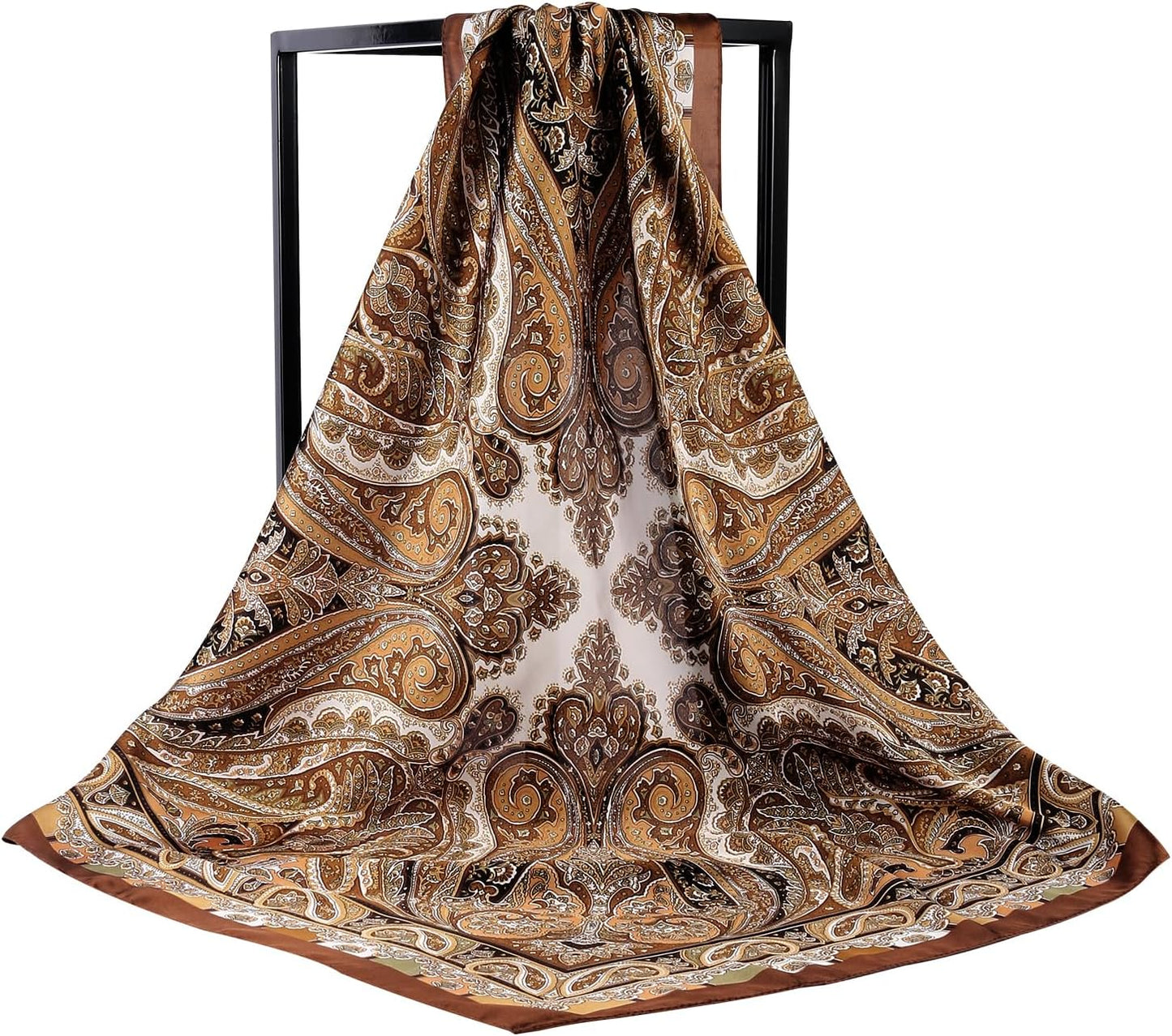 1 Pcs 27.5 Inches Satin Head Scarf Silk like Hair Scarf Stain Bandana Hair Wrap Neck Scarf for Women