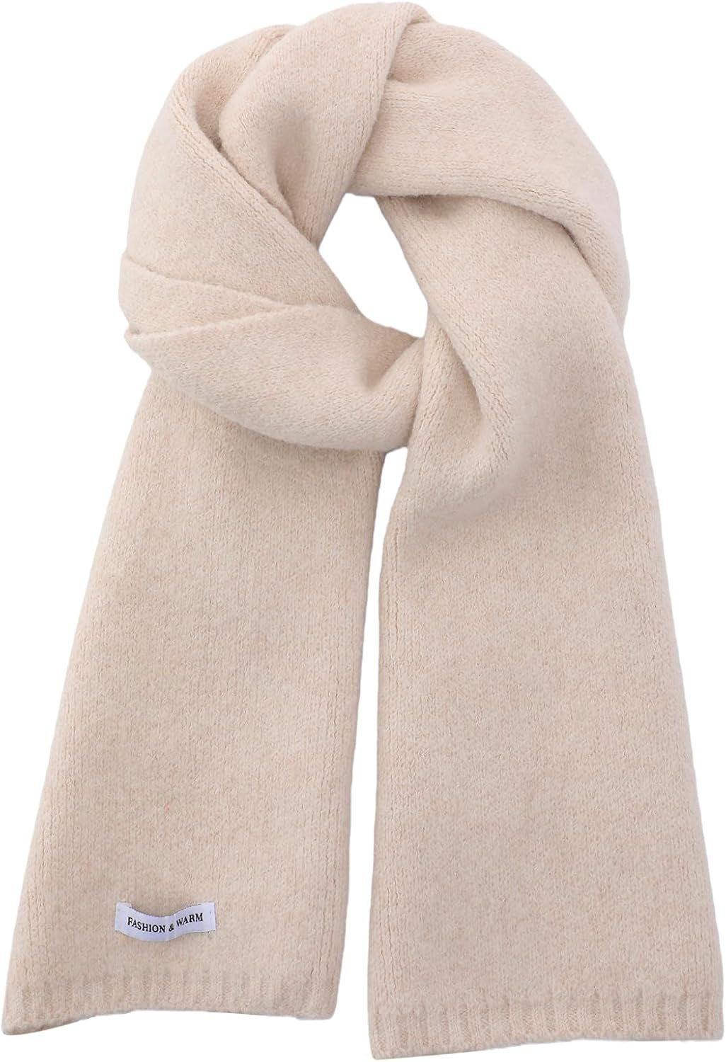 Trifabricy Winter Scarf for Women - Womens Warm Knit Scarf Soft Wrap for Cold Weather Winter Scarfs Fashion Solid Scarves