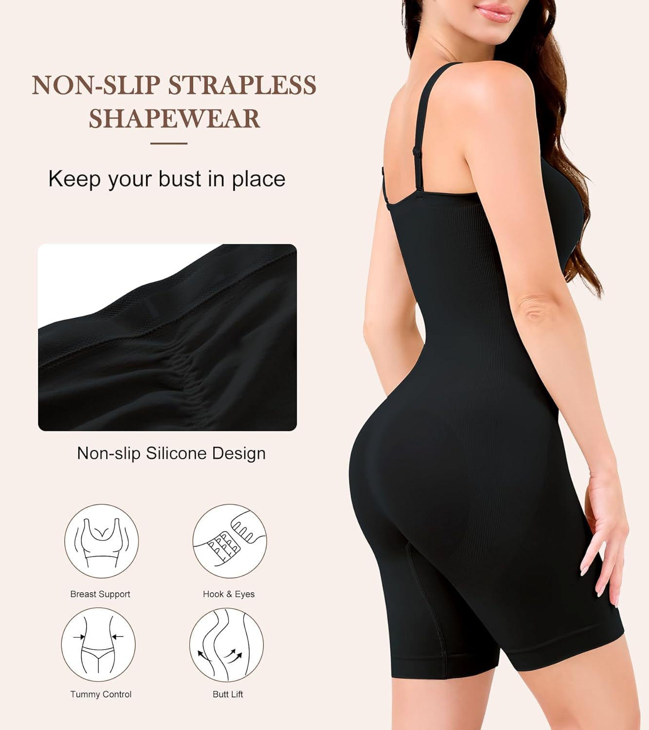 Shapewear bodysuit comparison multiple styles displayed