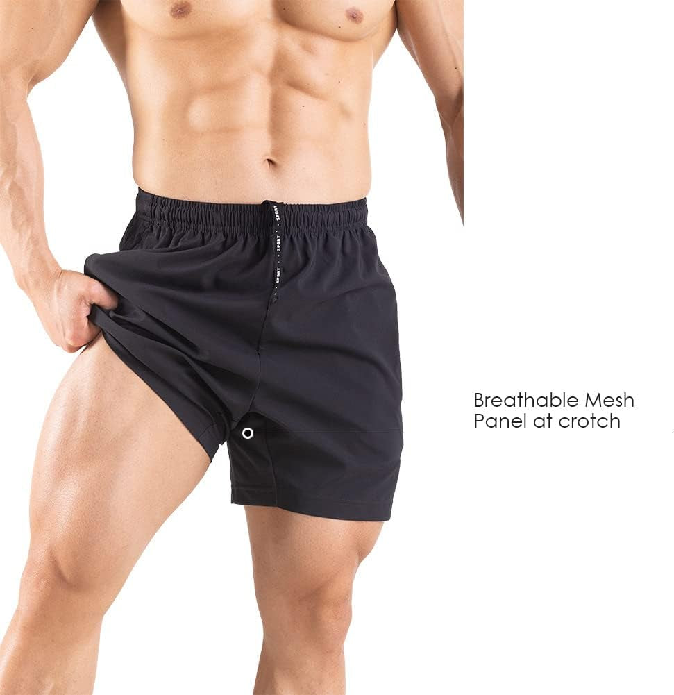 Zipper pocket detail on men's athletic workout shorts for secure storage