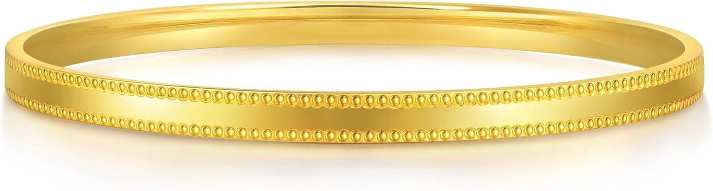 CHOW SANG SANG 999 Gold Essence Blessing Bangle for Women & Men(08 Wrist Size 15-16Cm) 93515K Price-By-Weight 22.45G Gold