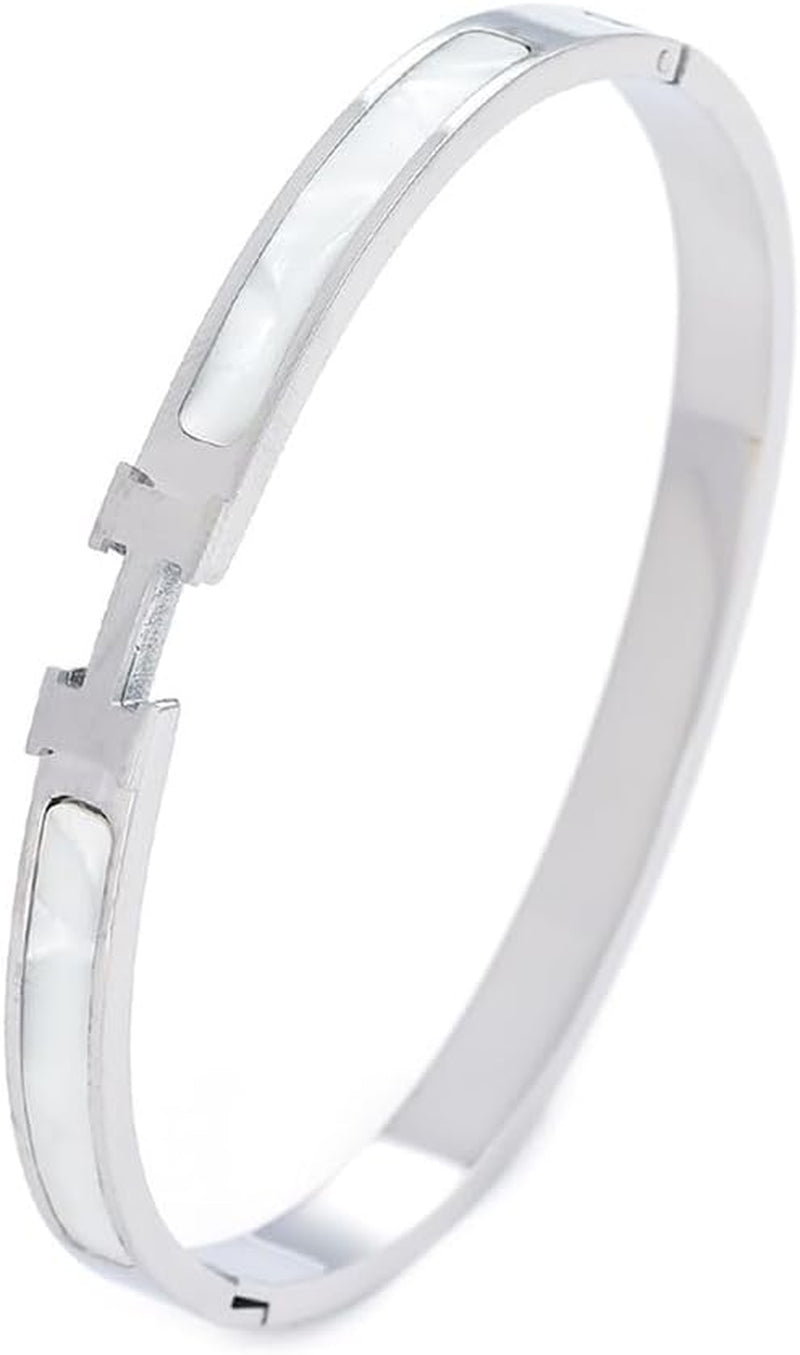 Fashion H Bracelet Stainless Steel Bracelet Jewelry H Bangle Cuff Bracelet Birthday Gift for Women