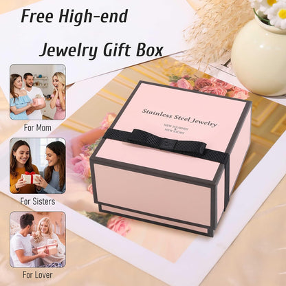 18K Gold Bracelets for Women - Stackable Clover & Nail Love Bangle Set - Non-Tarnish Stainless Steel Jewelry Gift for Valentine'S, Mother'S Day & Christmas