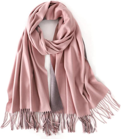 Winter Scarf for Women-Reversible Scarf with Cashmere-Like Softness 70X200Cm - Warm Shawl Wrap -Pashmina Shawls Wrap
