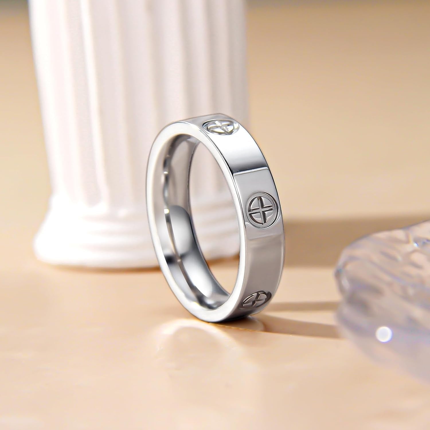 Love Promise Gold Ring for Women: Dainty Stainless Steel Ring Cubic Zirconia Wedding Band Engagement CZ Friendship Rings 18K Gold Silver Rose Gold Plated Birthday Gifts Dainty CZ Jewelry Size 5 6 7 8 9 10