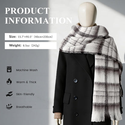 Winter Scarf for Women - Chunky Winter Scarf with Tassel, Womens Scarves for Cold Weather