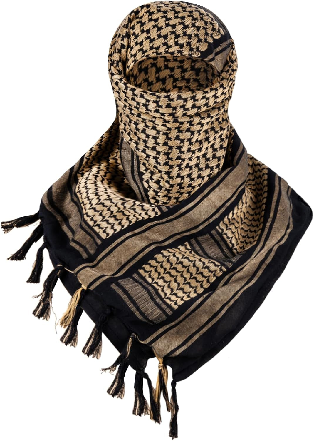 FREE SOLDIER Scarf Military Shemagh Tactical Desert Keffiyeh Head Neck Scarf Arab Wrap with Tassel for Men Women