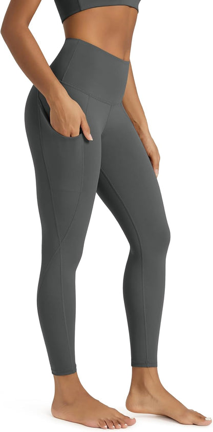 ODODOS Women'S High Waisted Yoga Leggings with Pockets, Tummy Control Non See through Workout Athletic Running Yoga Pants