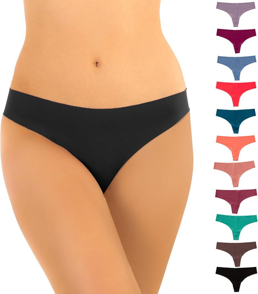 Alyce Ives 12 pack seamless thongs laser cut