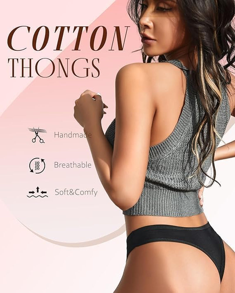 Low rise cotton thong underwear comfortable fit