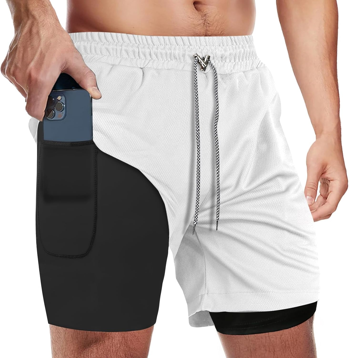 Candyfouse athletic shorts with zip pockets and towel loop