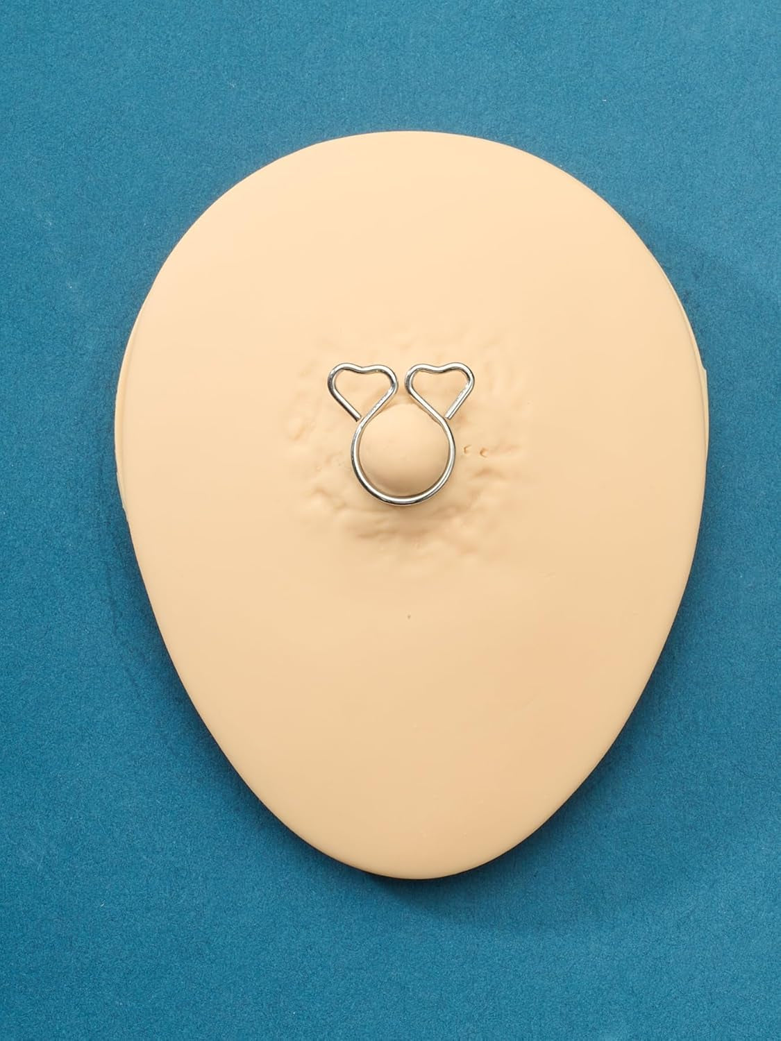 Longita 1Pair Non Piercing Nipple Jewelry Fake Nipple Rings Adjustable Cute Silver Heart Non-Piercing Faux Body Jewelry for Women Men Comfortable Valentine'S Day