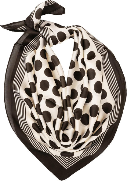 YOUR SMILE Silk like Scarf Square Satin Hair Scarf Fashion Neck Scarfs for Women 27'' X 27''