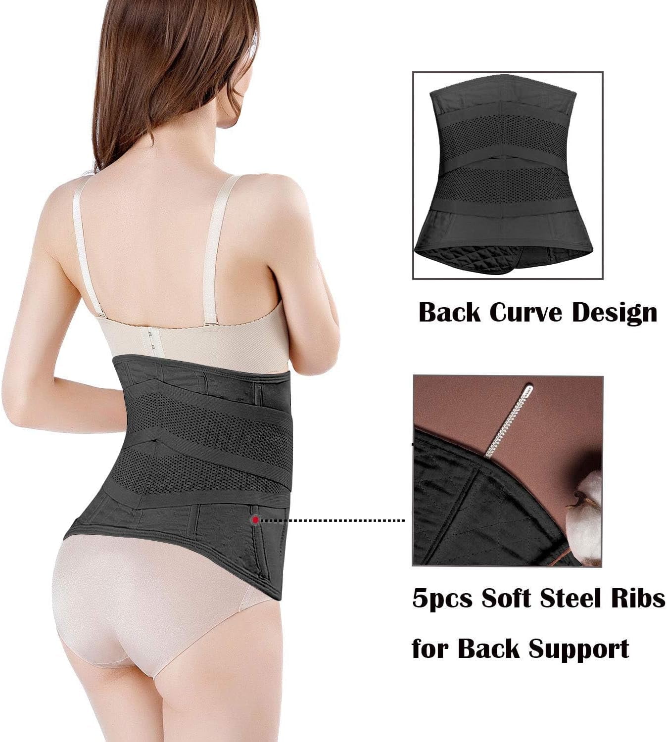 C-section recovery belt demonstrating proper abdominal support
