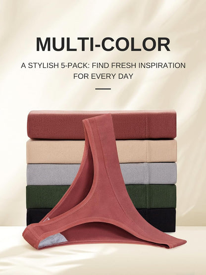 Breathable seamless thong laid flat showing full garment design