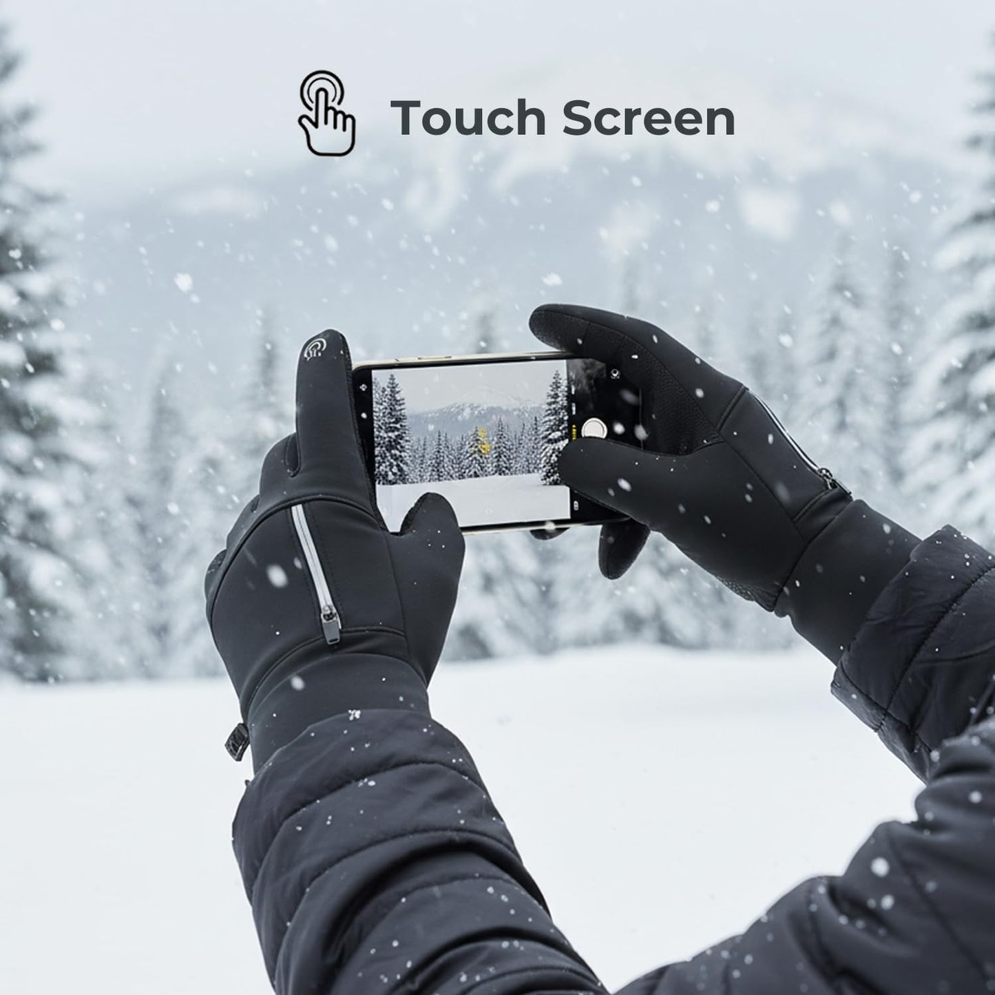Close-up fingerless gloves showing touch screen finger tips