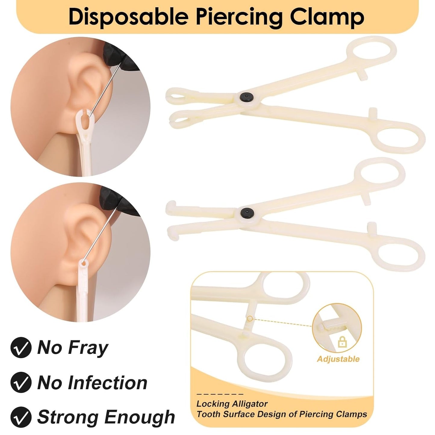 104PCS Body Septum Piercing Kit with 14G/16G/20G Piercing Needles Piercing Jewelry and Tool Set for Ear Nose Belly Button Nipple Lip Cartilage Eyebrow Tongue Navel Piercing Kit for All Piercings