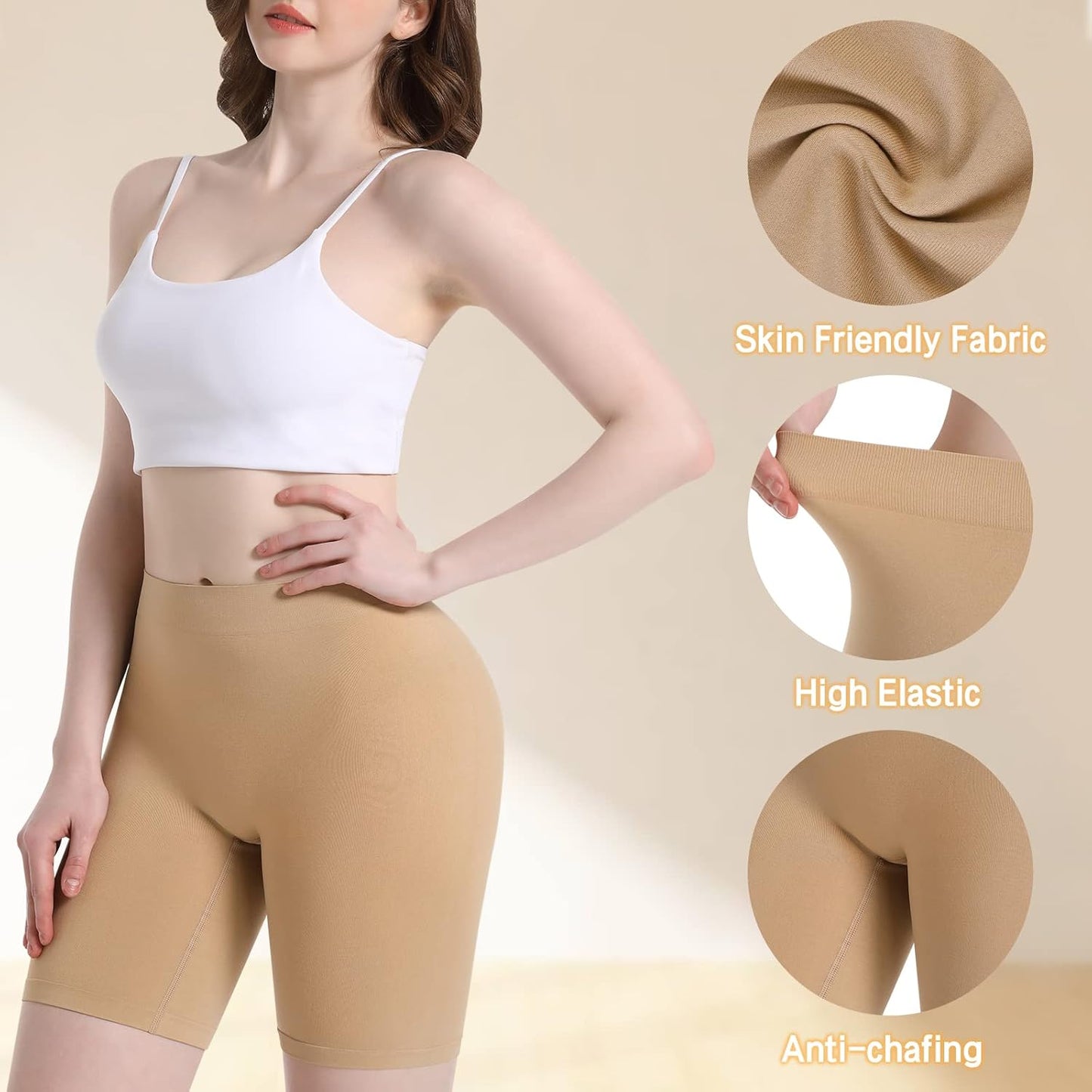 Women's anti-chafing bike shorts yoga workout
