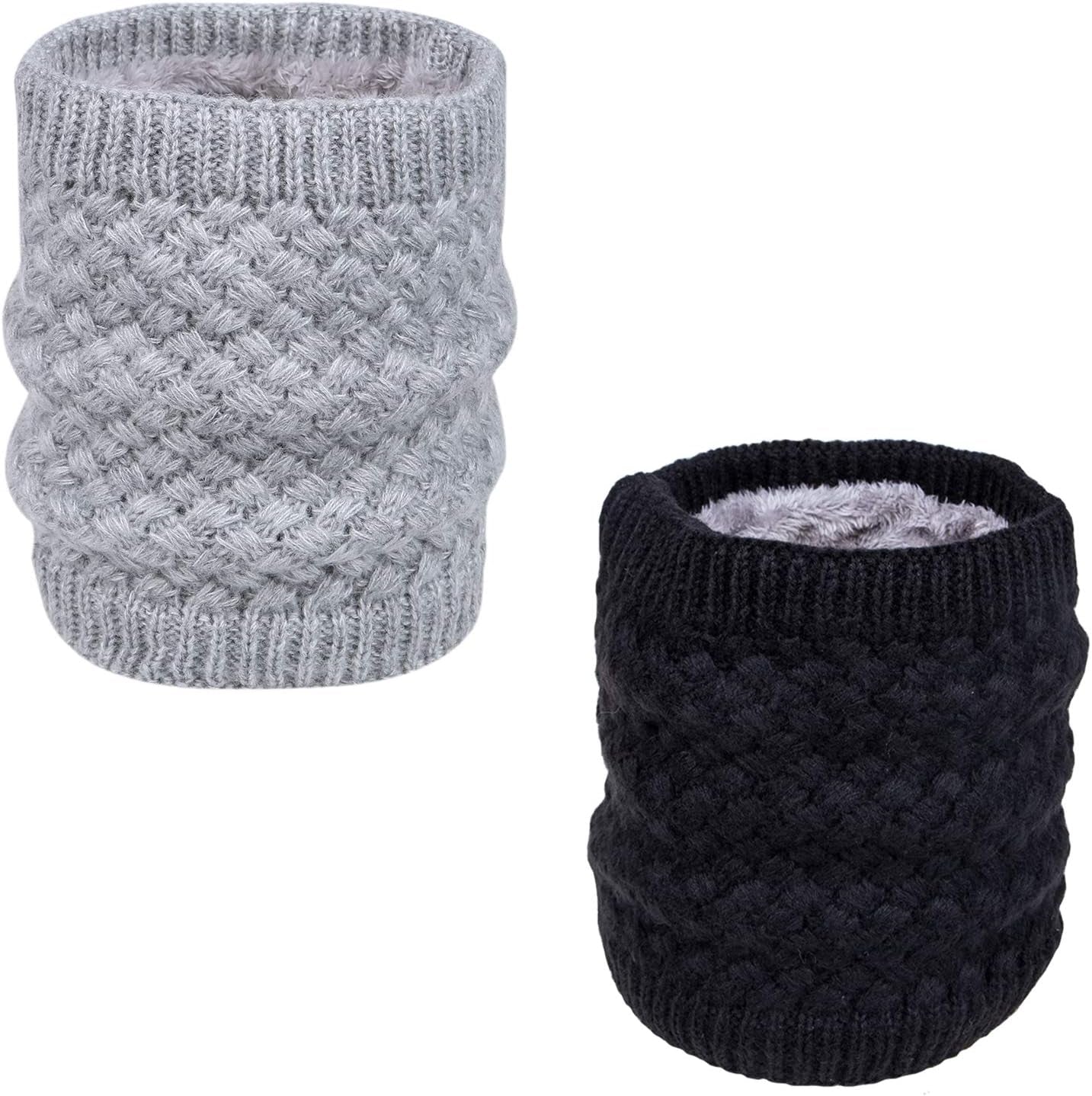 Loritta Neck Warmer Winter Warm Infinity Scarf Double-Layer Thick Fleece Windproof Scarves for Women Men