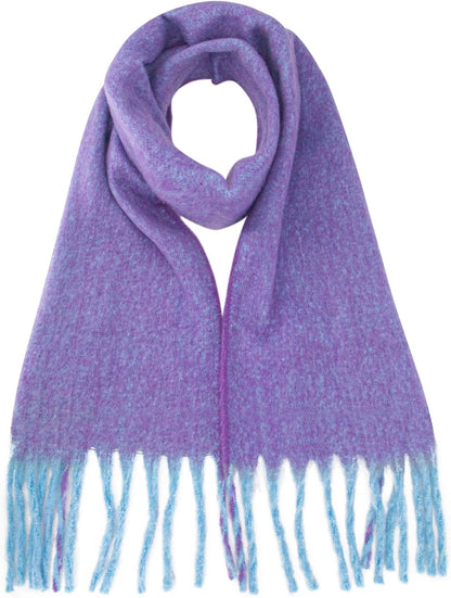 Missshorthair Thick Scarf for Women Big Chunky Colorful Blanket Fluffy Soft Scarves Winter Colorful Shawl Warps