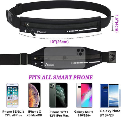 Runner wearing slim belt during jogging workout