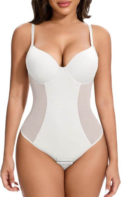 SHAPERIN bodysuit shapewear showing tummy smoothing technology