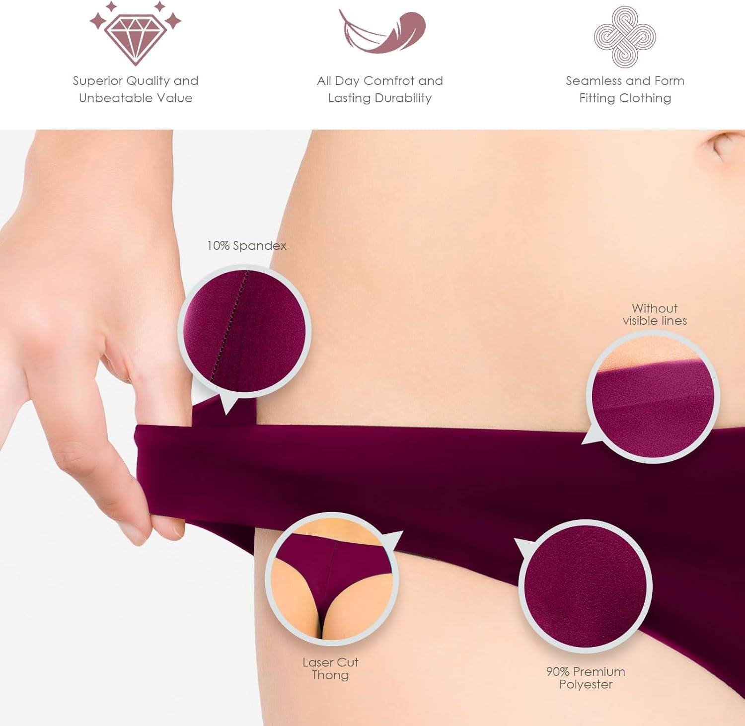 No show laser cut thong comfortable all day