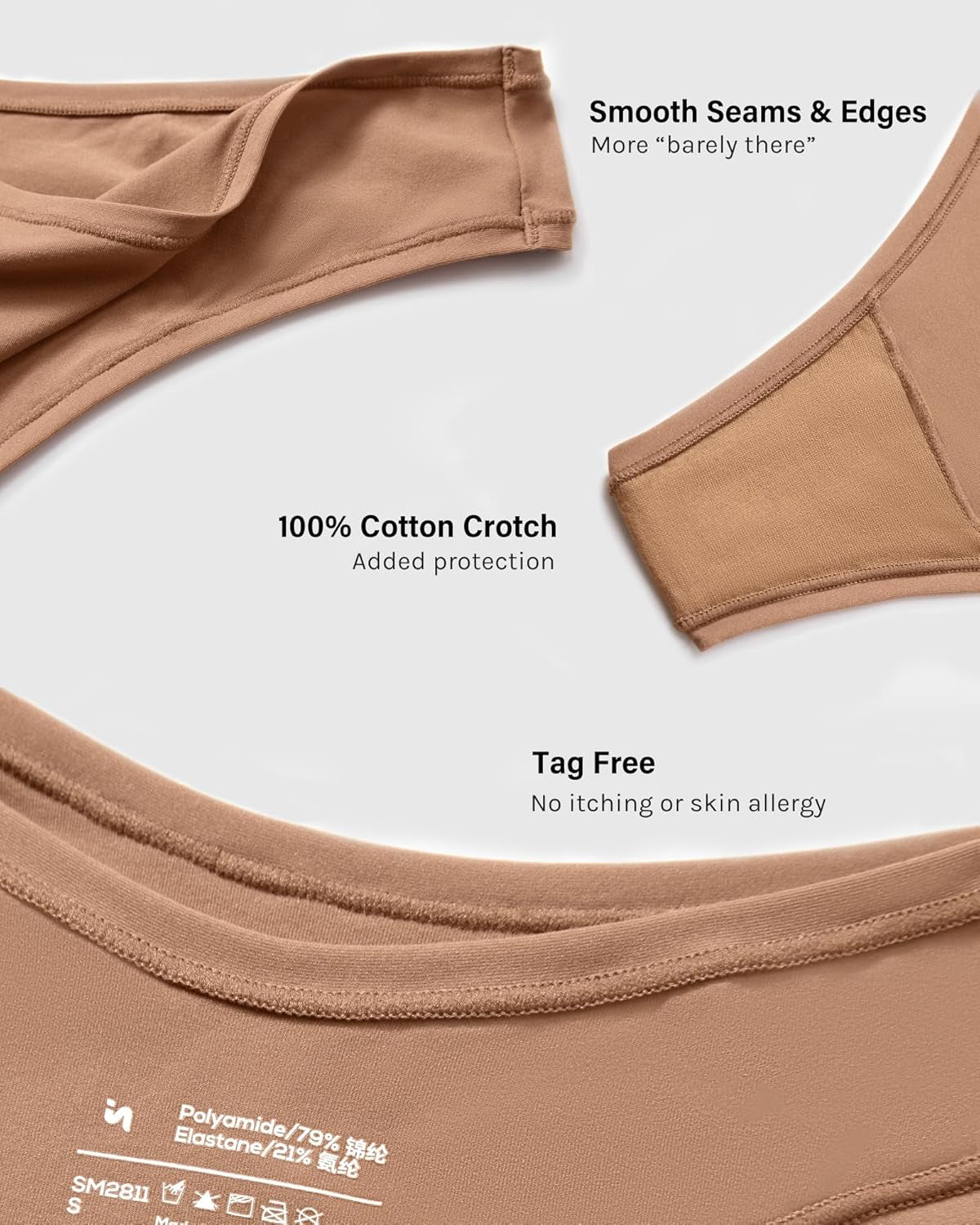 INLYRIC tagless thong showing seamless construction