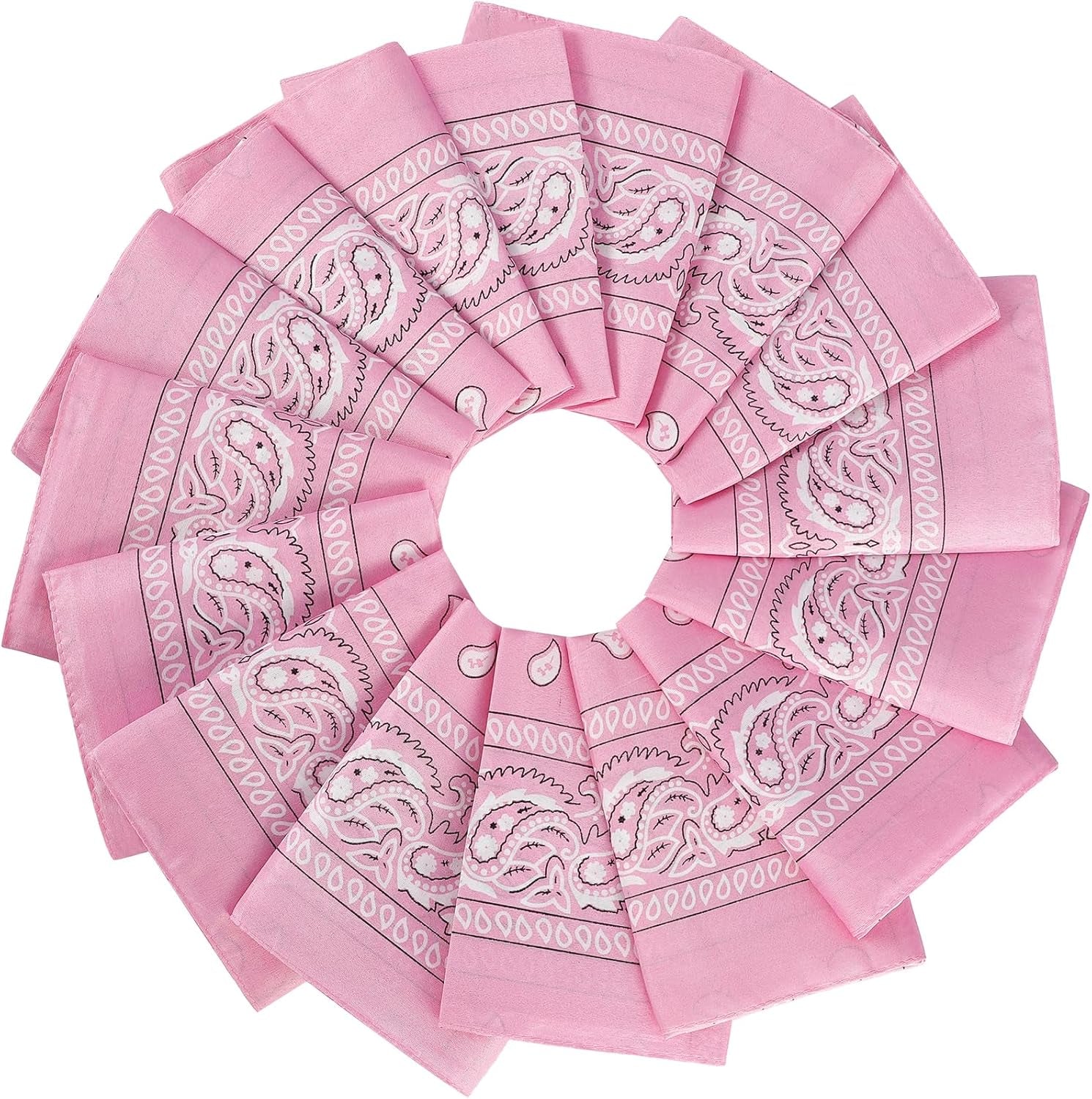 16Pcs Bandanas Multi-Purpose Party Outdoor Favor Scarf Headband Handkerchiefs for Women Men Boy Girls