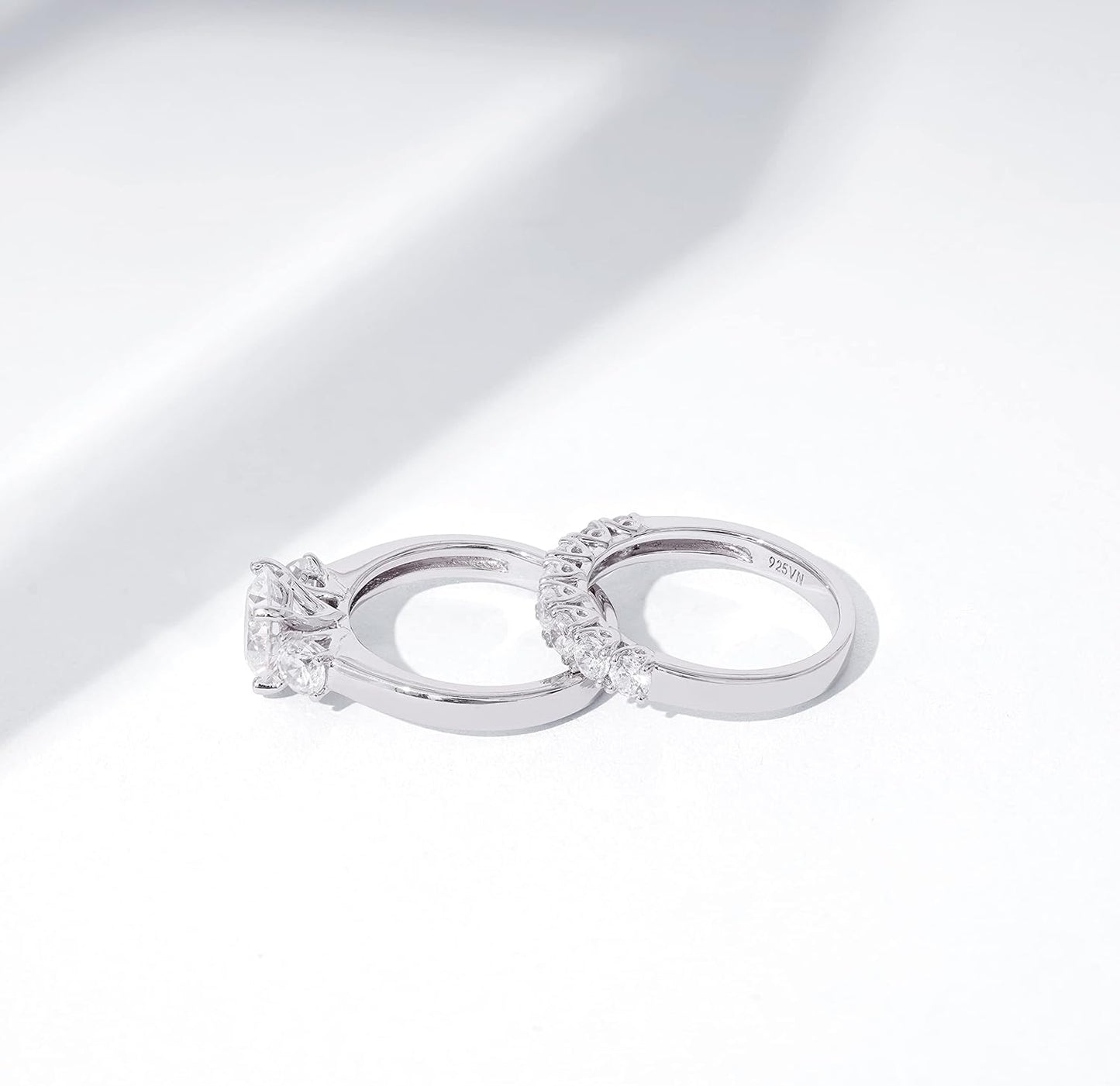 Amazon Essentials sterling silver ring worn on woman's hand