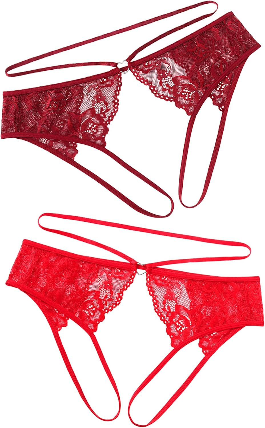 Avidlove Lace Thongs for Women Strap Cheeky Underwear Floral Lace Panties Hollow Out G-String