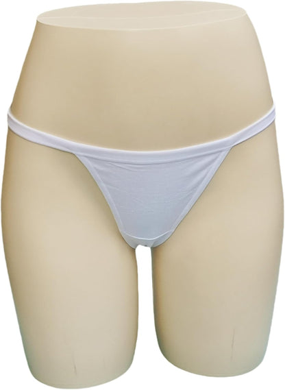 Close-up of soft cotton spandex thong panty fabric