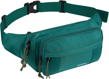 Durable construction of WATERFLY black crossbody fanny pack for durability
