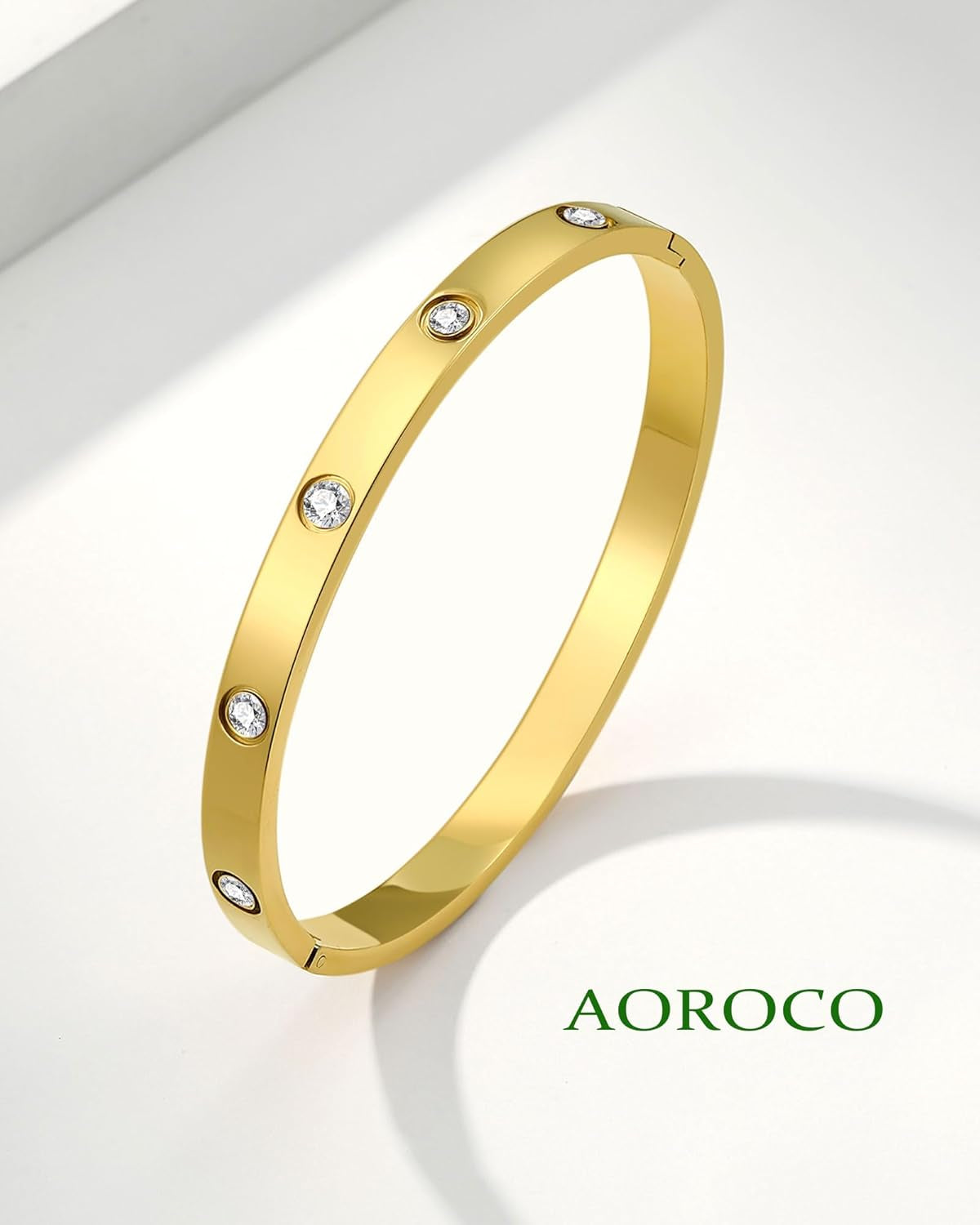 3Pcs 18K Gold Plated Love Bangle Clover Lucky Tennis Bracelets Set Non Tarnish Trendy Bracelet Jewelry Gifts for Women