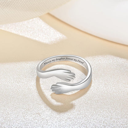 Sterling silver promise ring gift for daughter and granddaughter