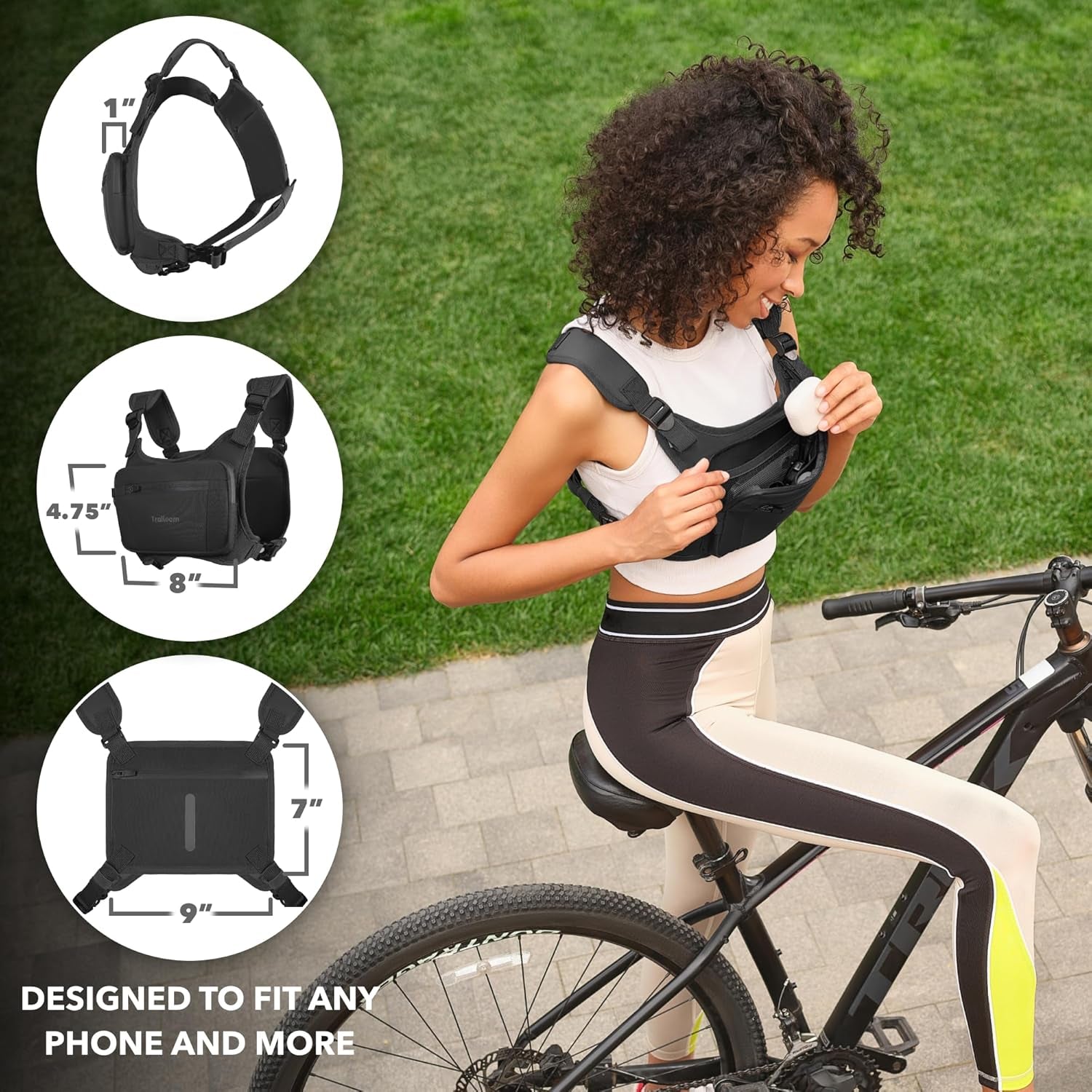 Chest pack for men and women during hiking and climbing adventure
