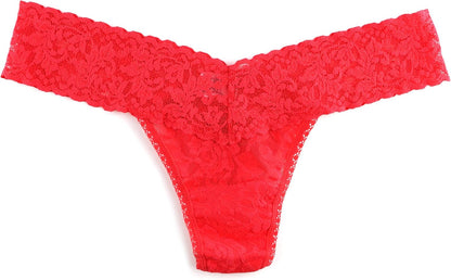 Delicate feminine lace pattern on Hanky Panky signature thong panties