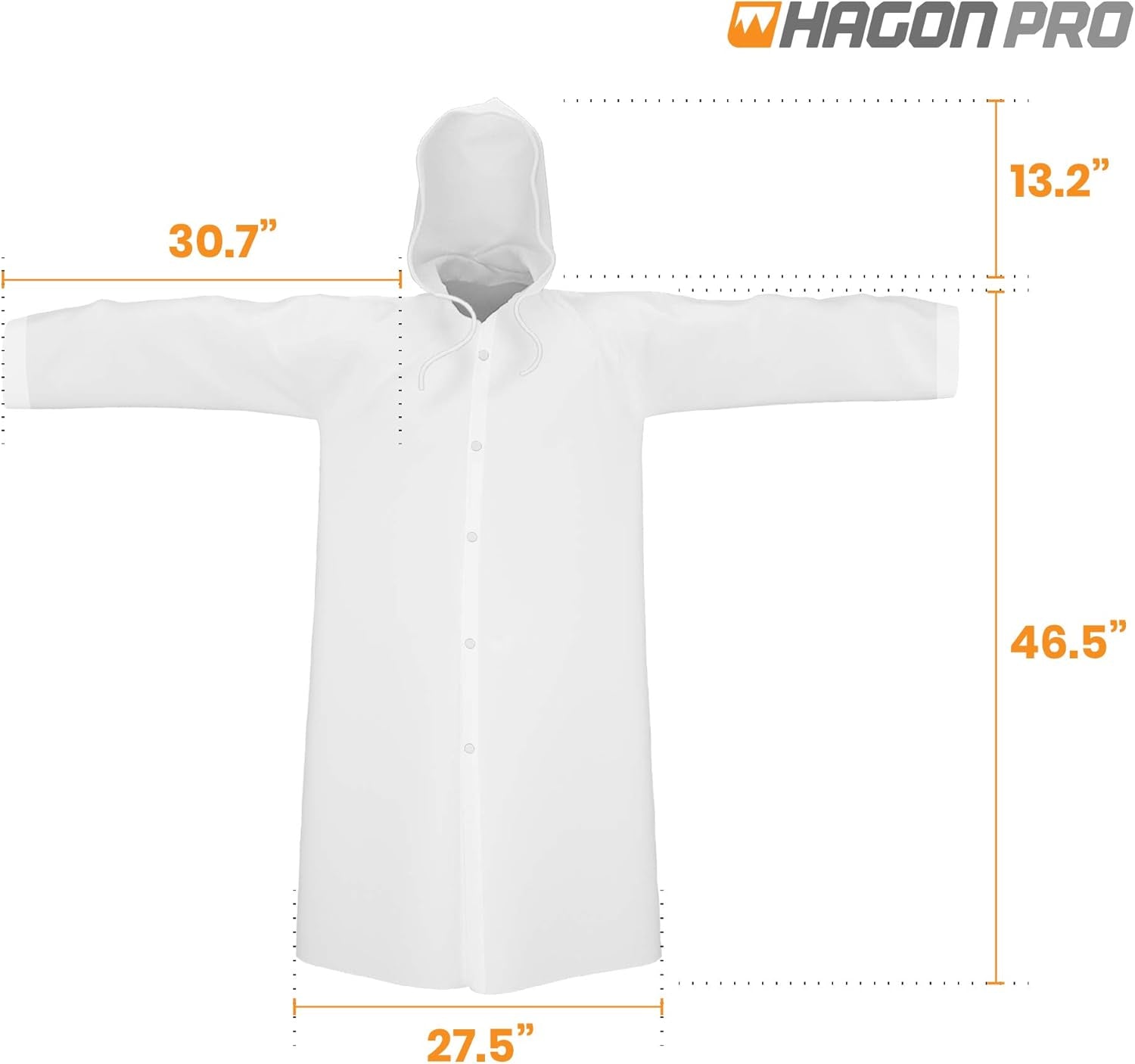 Close-up of EVA rain poncho hood and waterproof seams