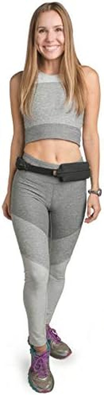Expandable running waist pack with dual pockets for essentials
