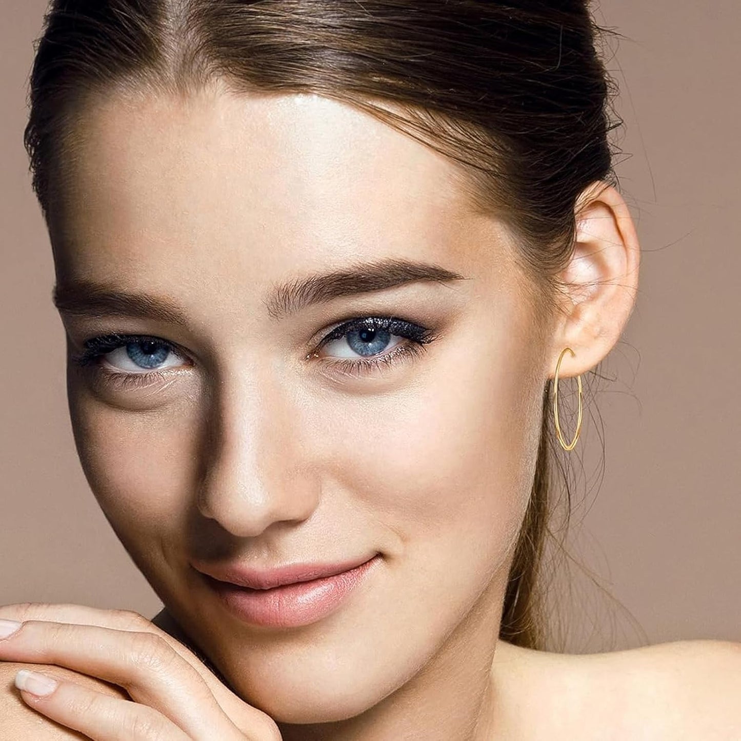 Sumind Clip on Hoop Earrings Hoop Gold Earrings Non Piercing Earrings Set for Women