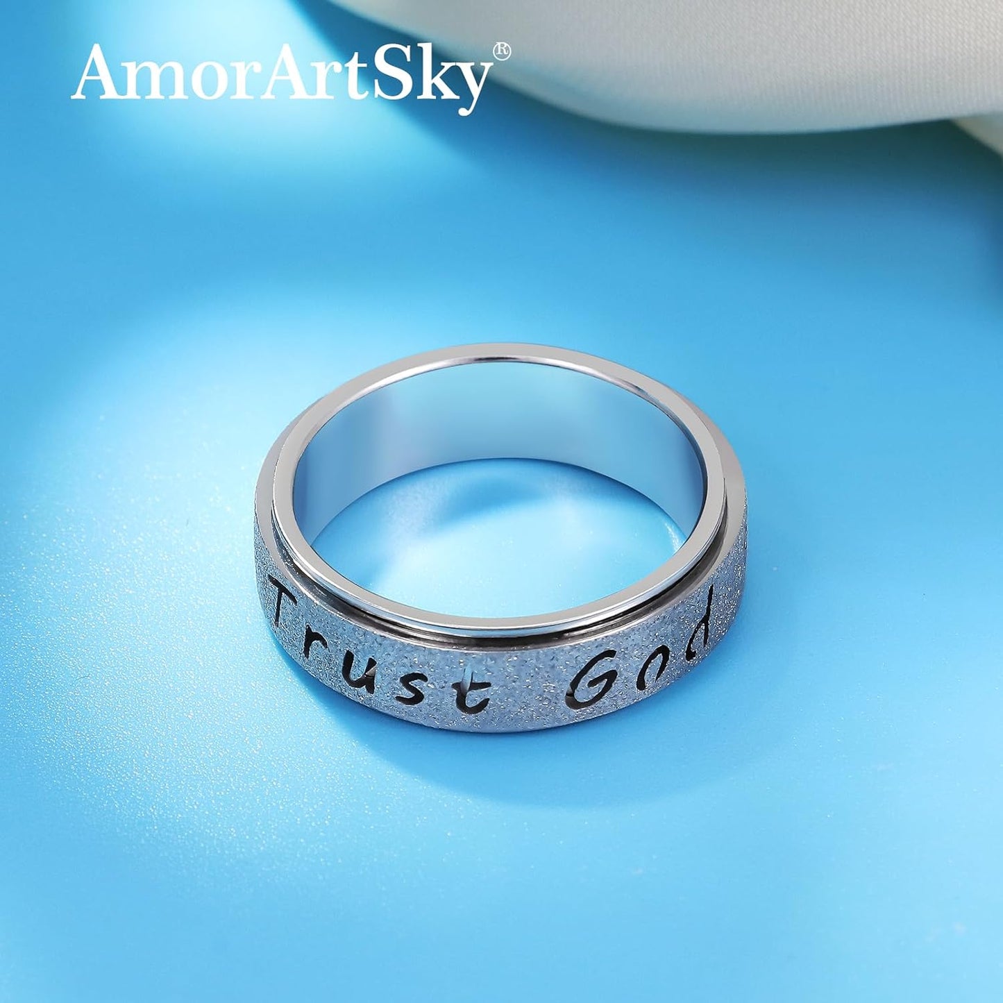 Hypoallergenic gold plated fidget ring for women