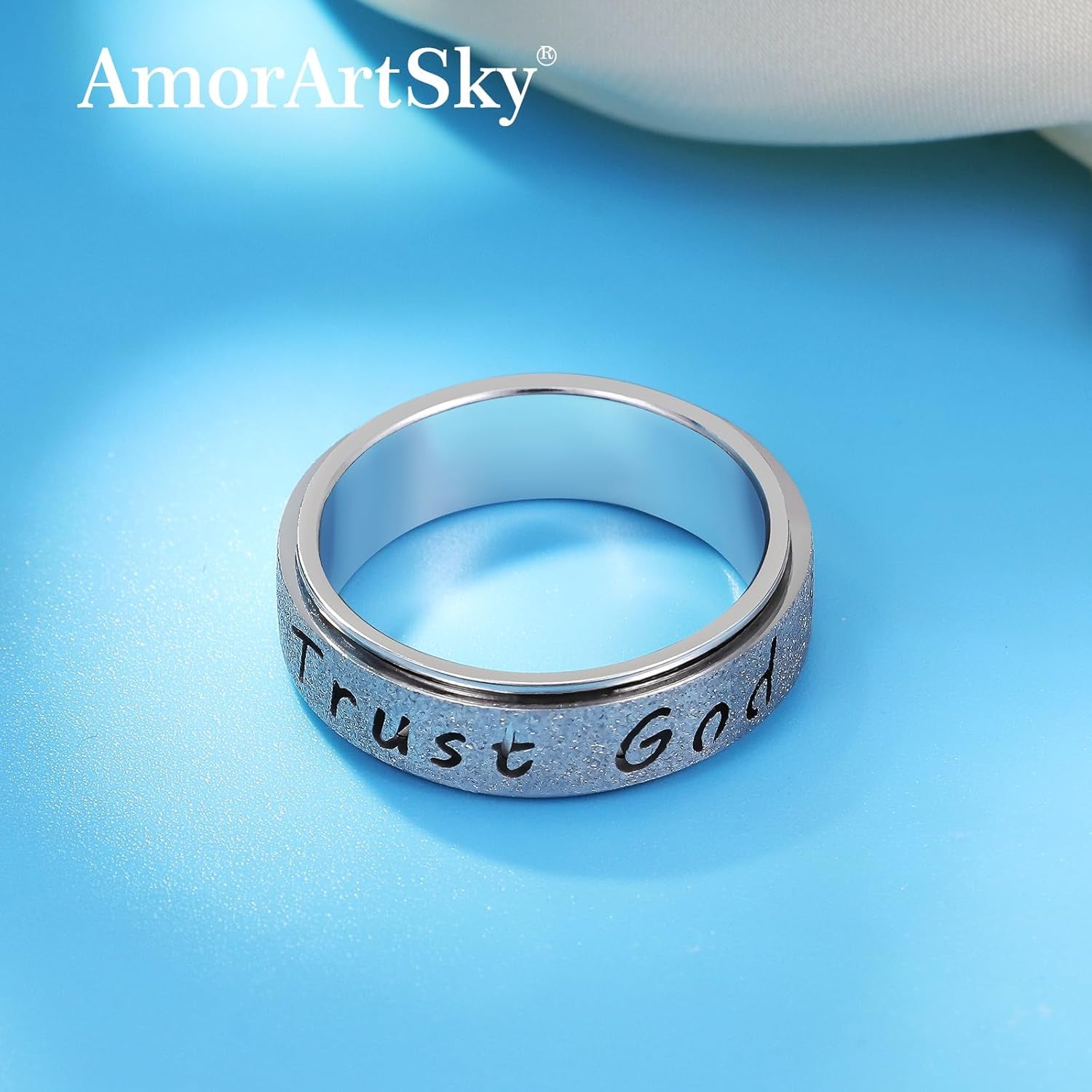 Hypoallergenic gold plated fidget ring for women
