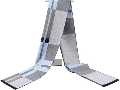 Men'S Scarves Classic Arrival Winter Plaid Scarf Tassel Edge Soft Warm Scarf