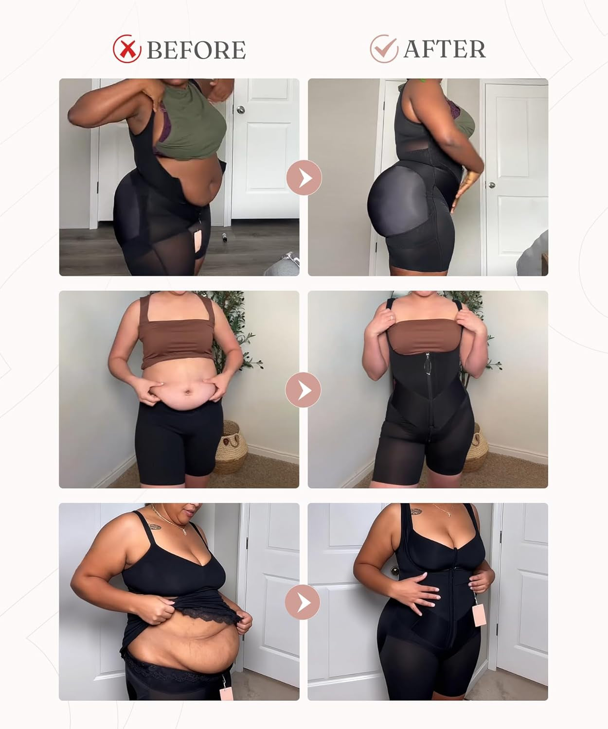 Full body moldeadora fajas shapewear on model