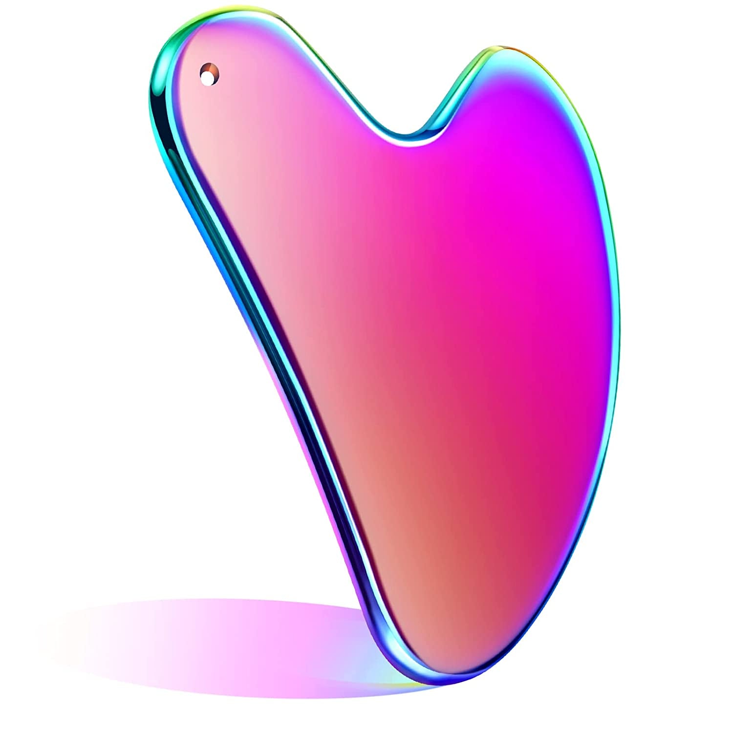 Nuanchu Stainless Steel Gua Sha Facial Tools Guasha Tool for Face Metal Gua Sha Tighten Skin Heart Massage Guasha Beauty Tool for Body Eyes Neck Massager with Travel Pouch (Heart Style) Health & Beauty > Personal Care > Cosmetics > Cosmetic Tools > Skin Care Tools Nuanchu Colorful  