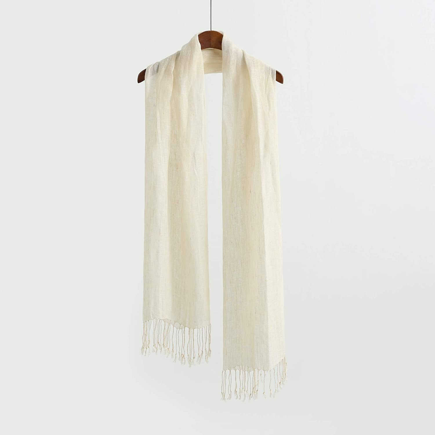 Jeelow Lightweight Summer Scarf Light Shawl Wrap Linen Feel Scarves for Men and Women Apparel & Accessories > Clothing Accessories > Scarves & Shawls Jeelow   
