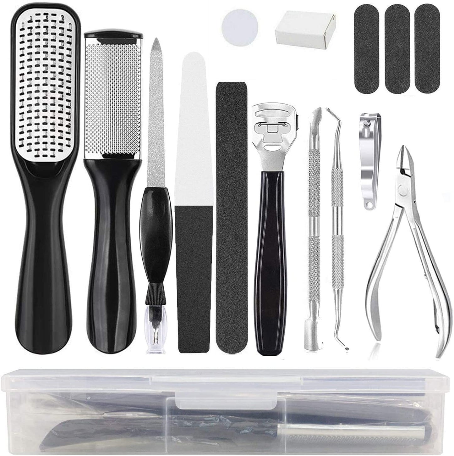 Professional Pedicure Kit Pedicure Tools , DHGMV Foot Scrubber Foot Care Kit, Foot File Callus Remover, Pedicure Set to Remove Hard Skin for Men Women Salon Home Health & Beauty > Personal Care > Foot Care DHGMV   