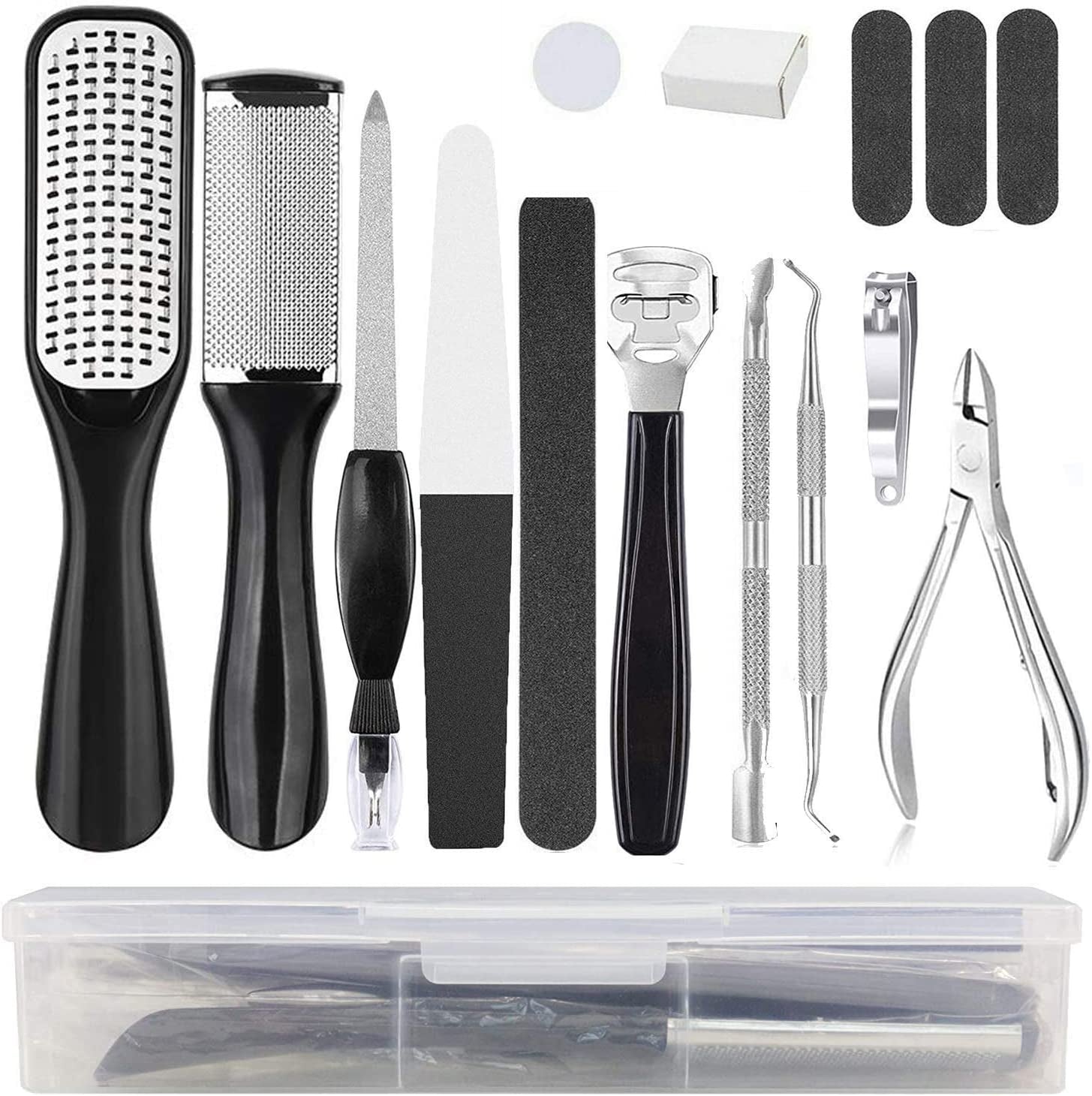 Professional Pedicure Kit Pedicure Tools , DHGMV Foot Scrubber Foot Care Kit, Foot File Callus Remover, Pedicure Set to Remove Hard Skin for Men Women Salon Home Health & Beauty > Personal Care > Foot Care DHGMV   