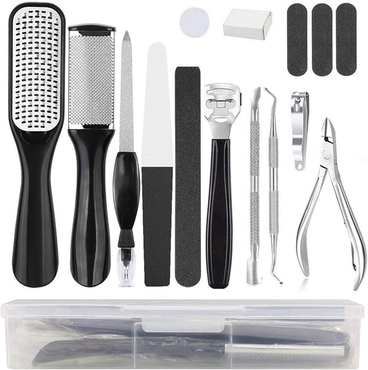 Professional Pedicure Kit Pedicure Tools , DHGMV Foot Scrubber Foot Care Kit, Foot File Callus Remover, Pedicure Set to Remove Hard Skin for Men Women Salon Home Health & Beauty > Personal Care > Foot Care DHGMV   